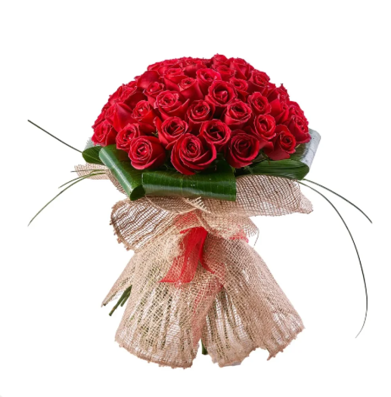 Natural 51 Kırmızı Gül Buketi