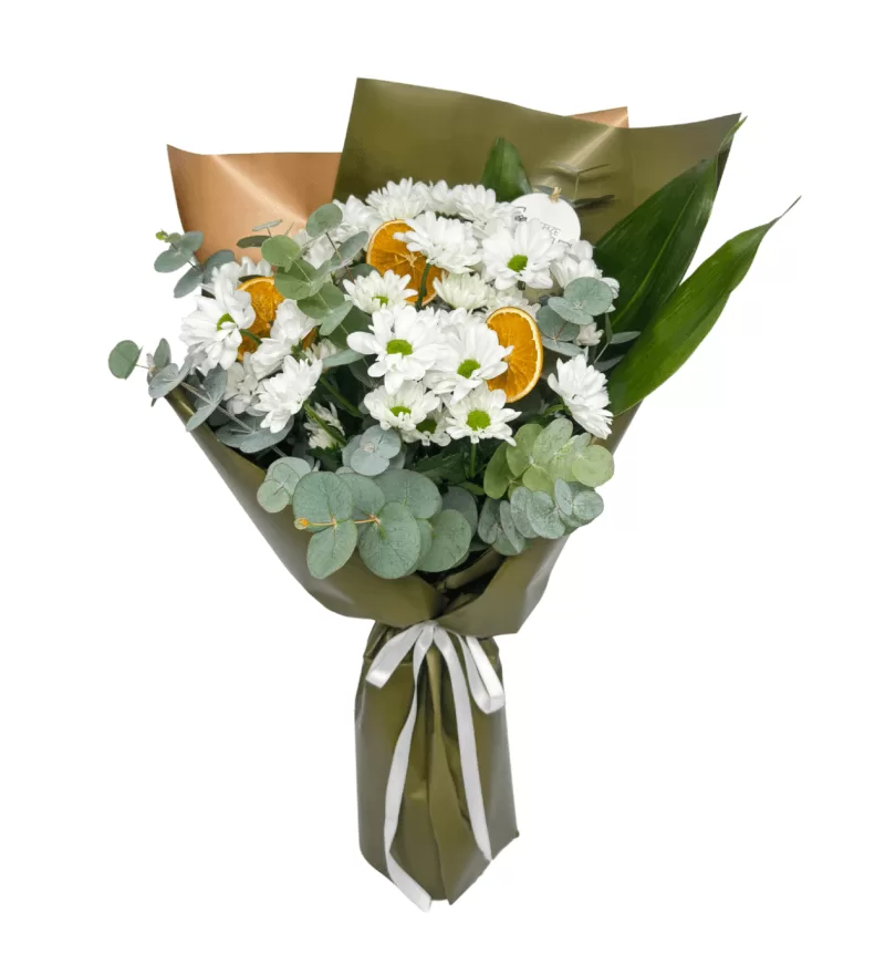 Pure White Beyaz Papatya Buketi