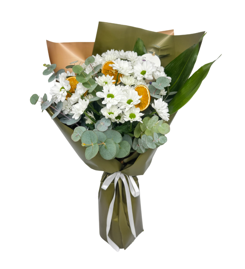 Pure White Beyaz Papatya Buketi