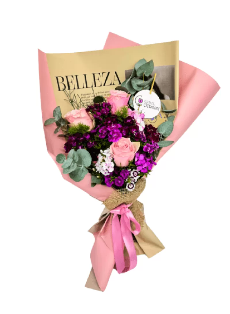 Belleza Pembe Gül Buketi