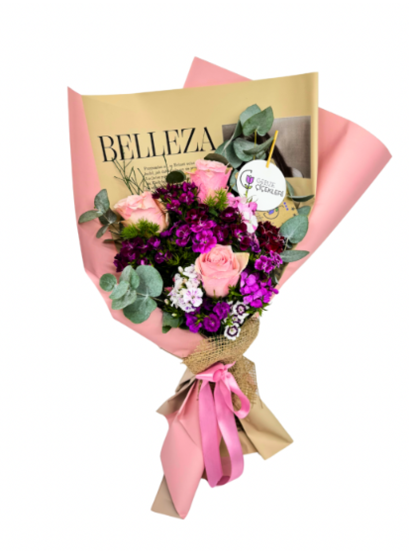 Belleza Pembe Gül Buketi