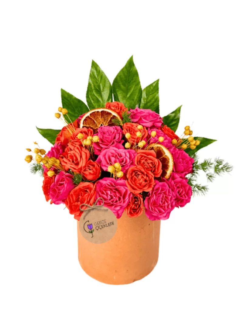 Crimson Çardak Güller Aranjmanı