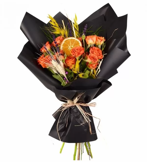 Blancha Turuncu Çardak Gül Buketi