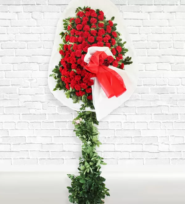 Ayaklı Karanfil Sepeti Çelenk