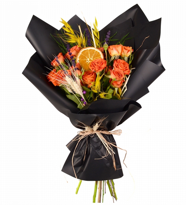 Blancha Turuncu Çardak Gül Buketi